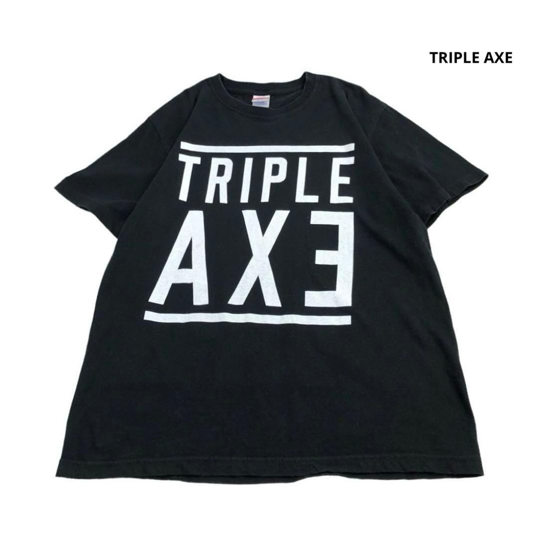 TRIPLE AXE Tシャツ トリプルアックス 両面プリント 黒 L - メルカリ