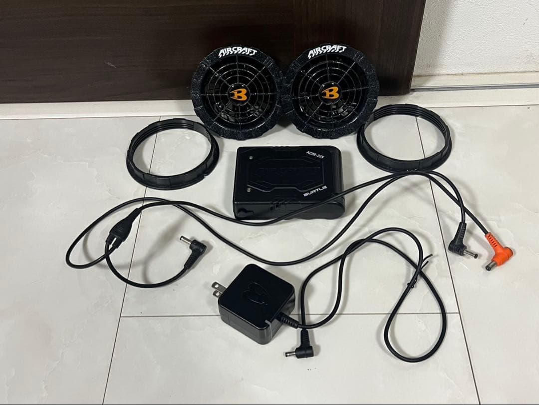 ■中古■バートル エアークラフト 22Vフルセット バートル] AC08/AC08-1 エアークラフト【バッテリー・黒ファン】セット