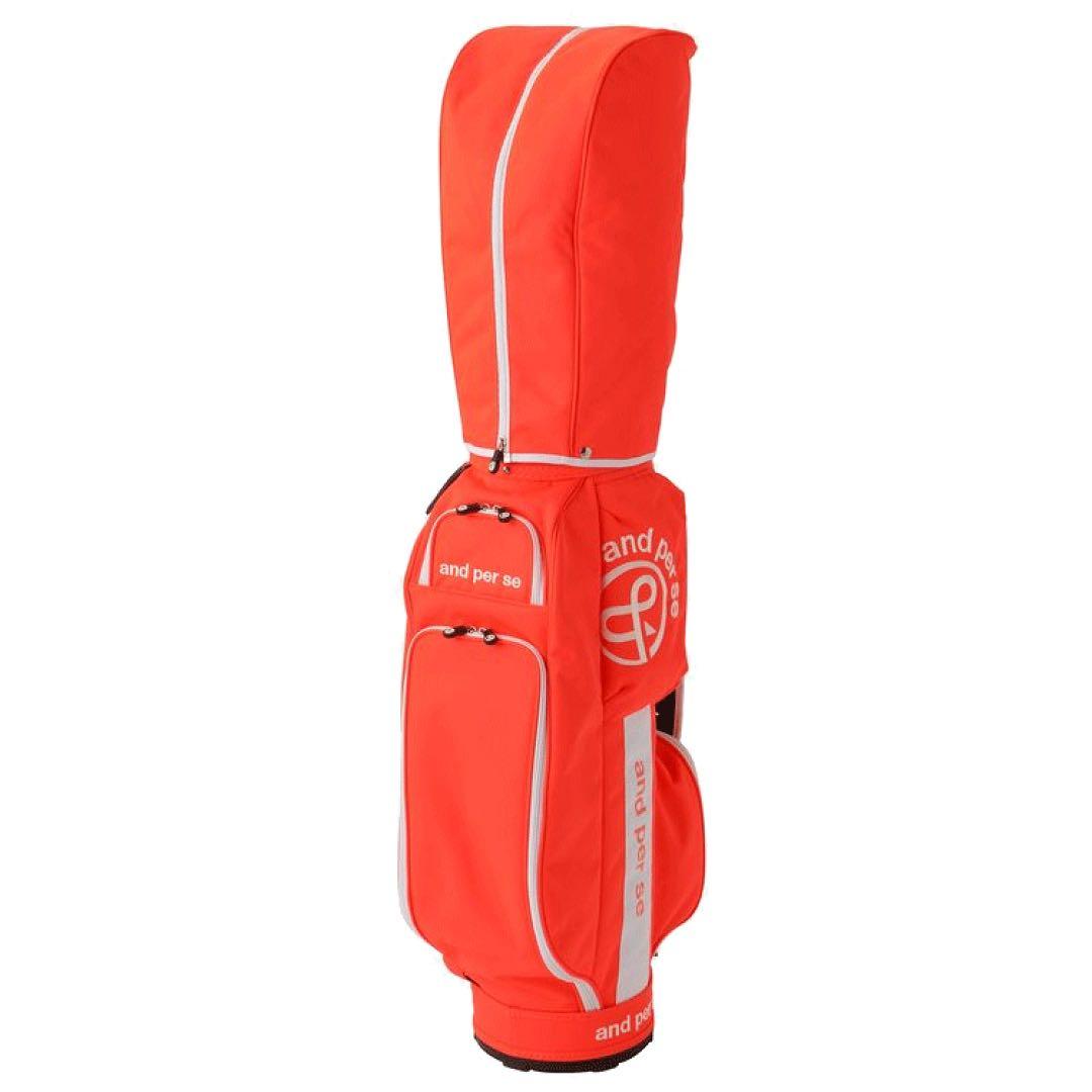新品 and per se アンパスィ ジャカードツイル キャディバッグ ORG