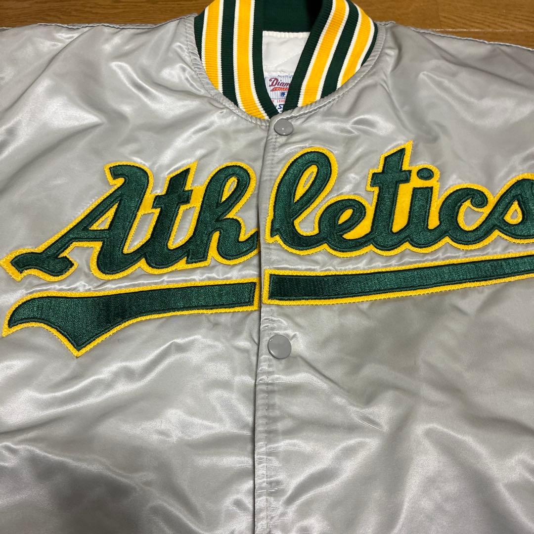 ビンテージ スターター ナイロンスタジャン MLB アスレチックス L USA製 ビンテージ スターター ナイロンスタジャン MLB アスレチックス L USA