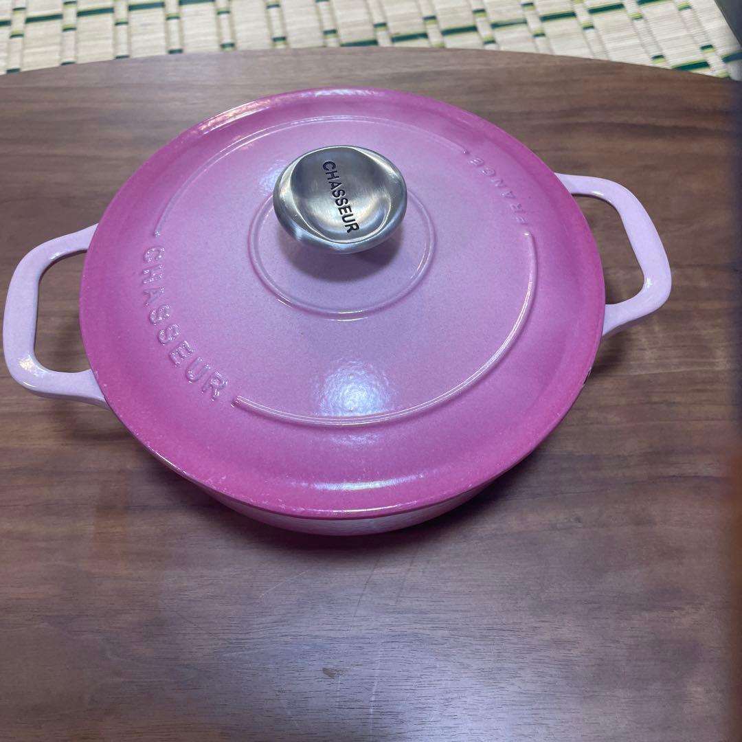 新品】CHASSEUR 両手鍋 24㎝ピンクシャスール
