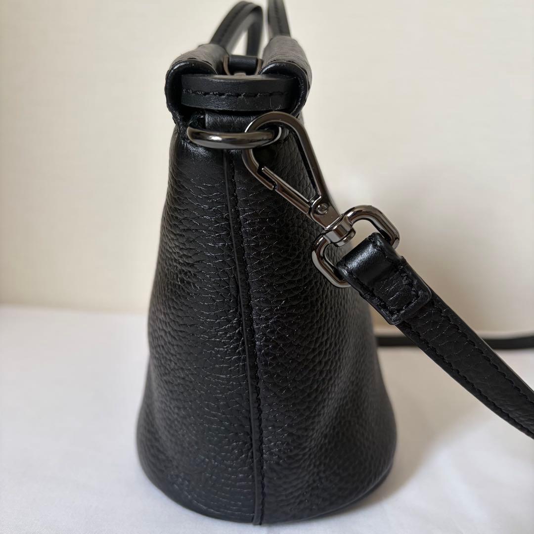 未使用級】ECCO ドクターズバッグS ショルダー 2way レザー ブラック