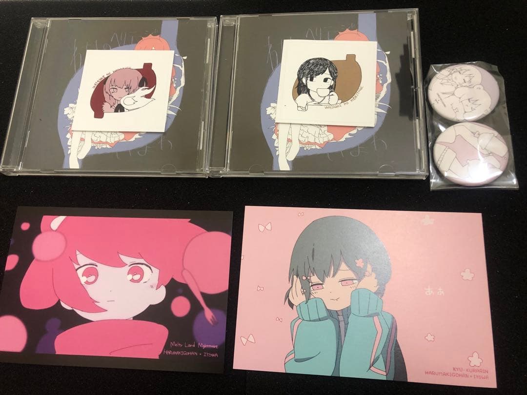【いよわ／はるまきごはん】コミケグッズ（ポストカード・缶バッチ) + CD2枚 冬コミの新作グッズ出来ました！ コラボグッズ、ふたりのグッズともに