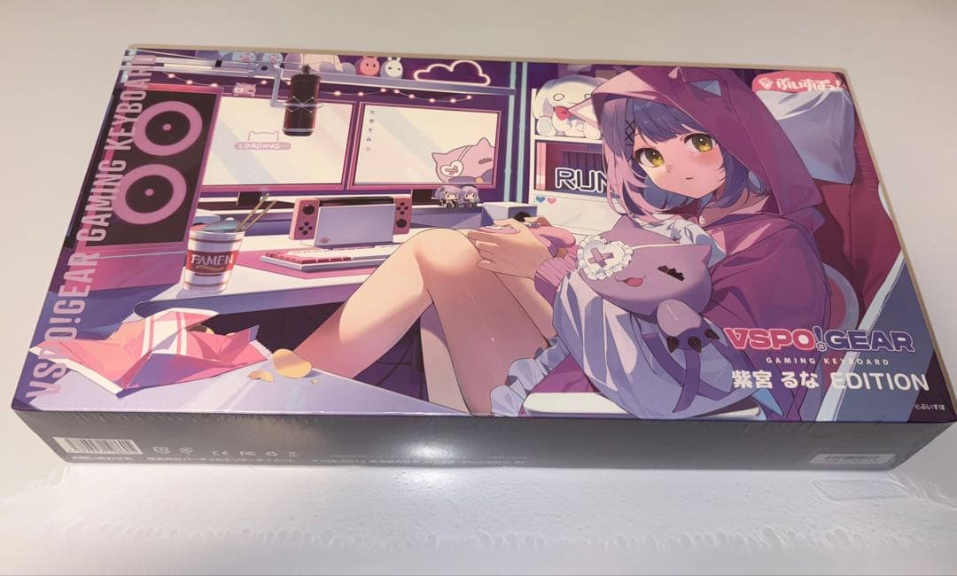 VSPO!GEAR 紫宮るな EDITION ゲーミングキーボード Amazon.co.jp: ぶいすぽっ VSPO GEAR ゲーミングキーボード 紫宮るな