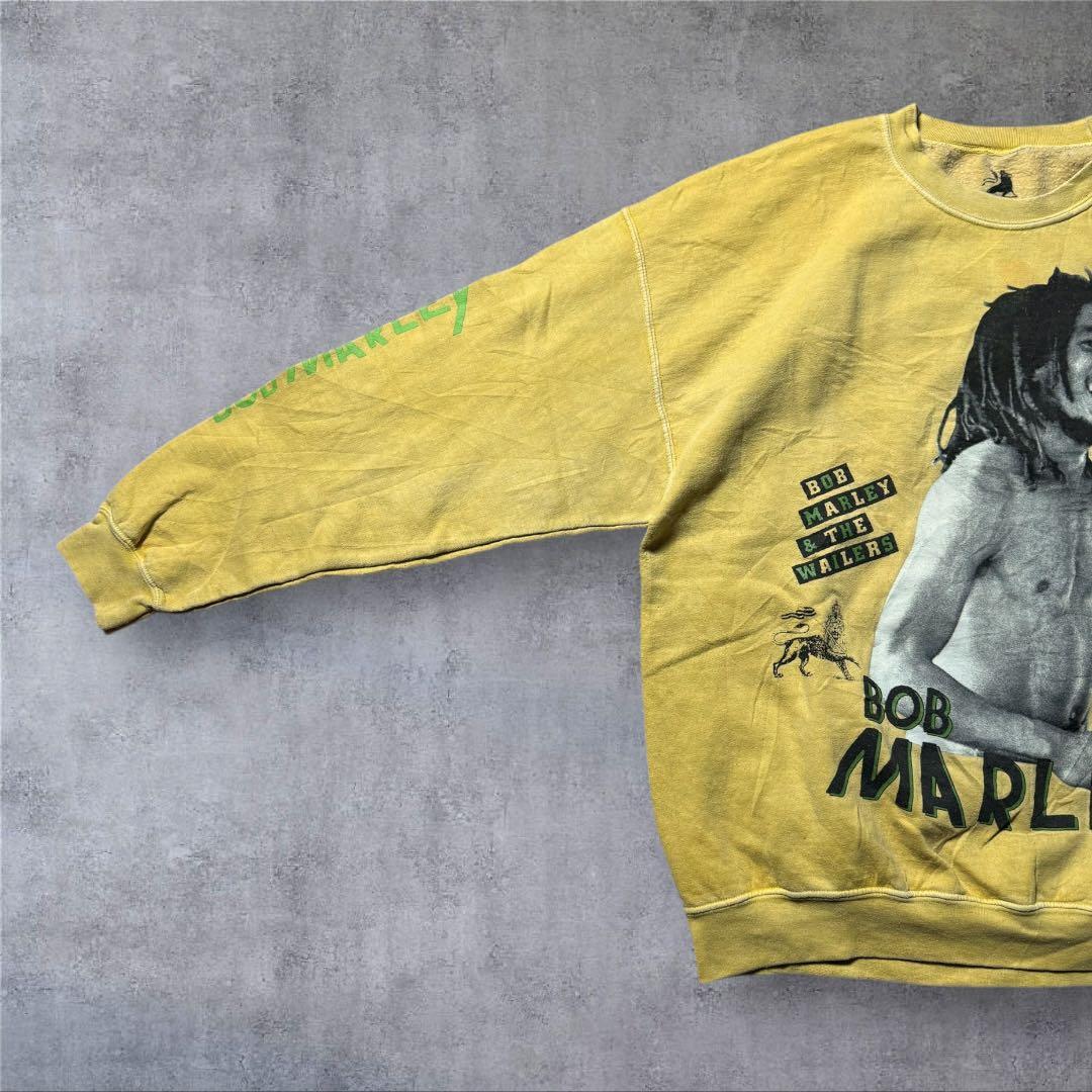 2384古着ZIONボブ・マーリースウェット雰囲気系好デザインマスタード