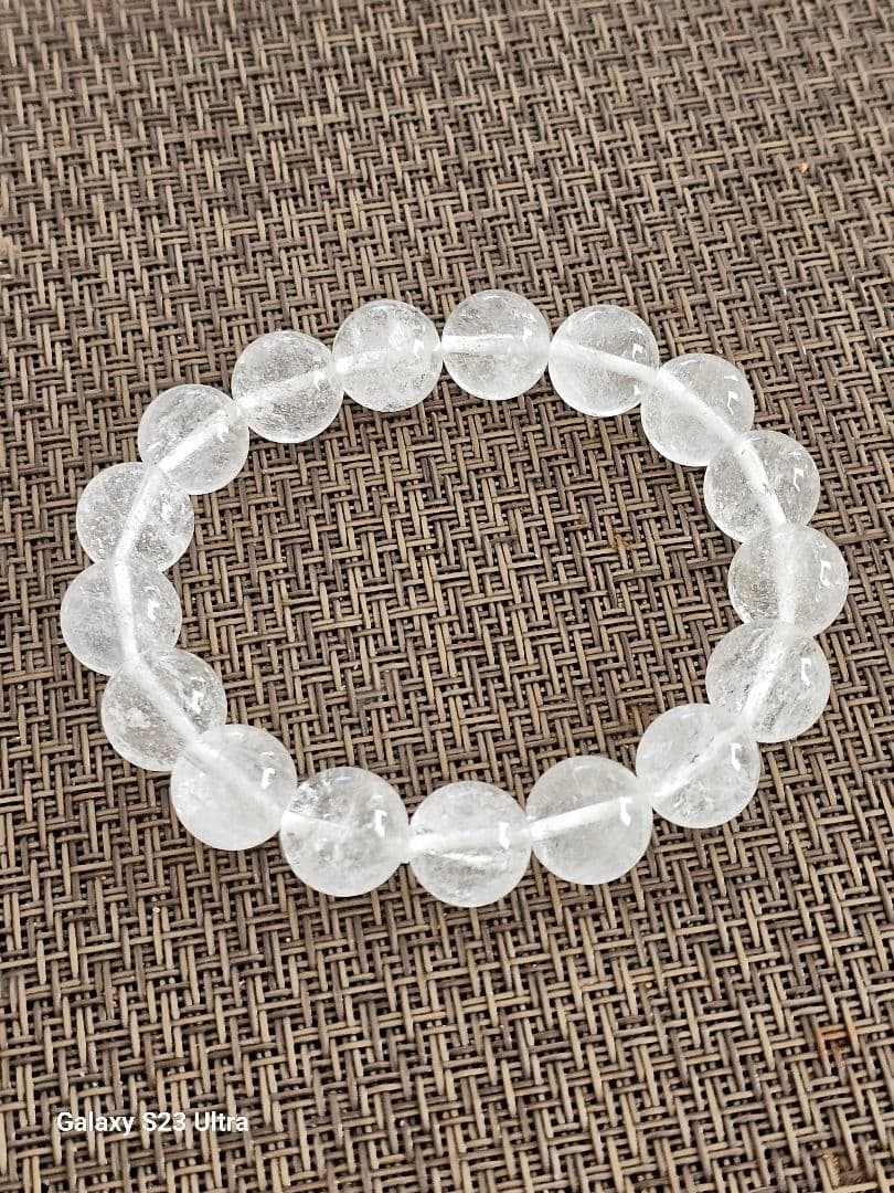 黒平産水晶１２mm１７玉ブレスレツト 黒平産黒水晶 ブレスレット 12mm玉 】 モリオン 山梨県 黒平鉱山 黒平