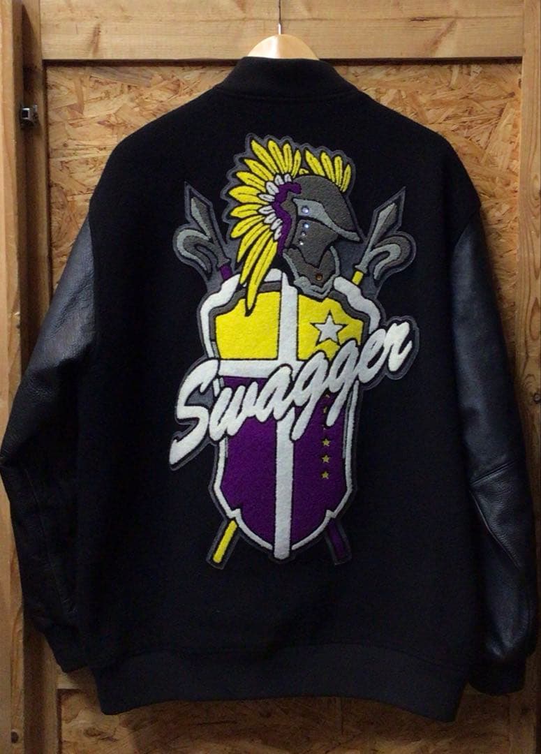 Swagger スタジャン ブラック レザー ジャケット 68-0119-1-B - メルカリ