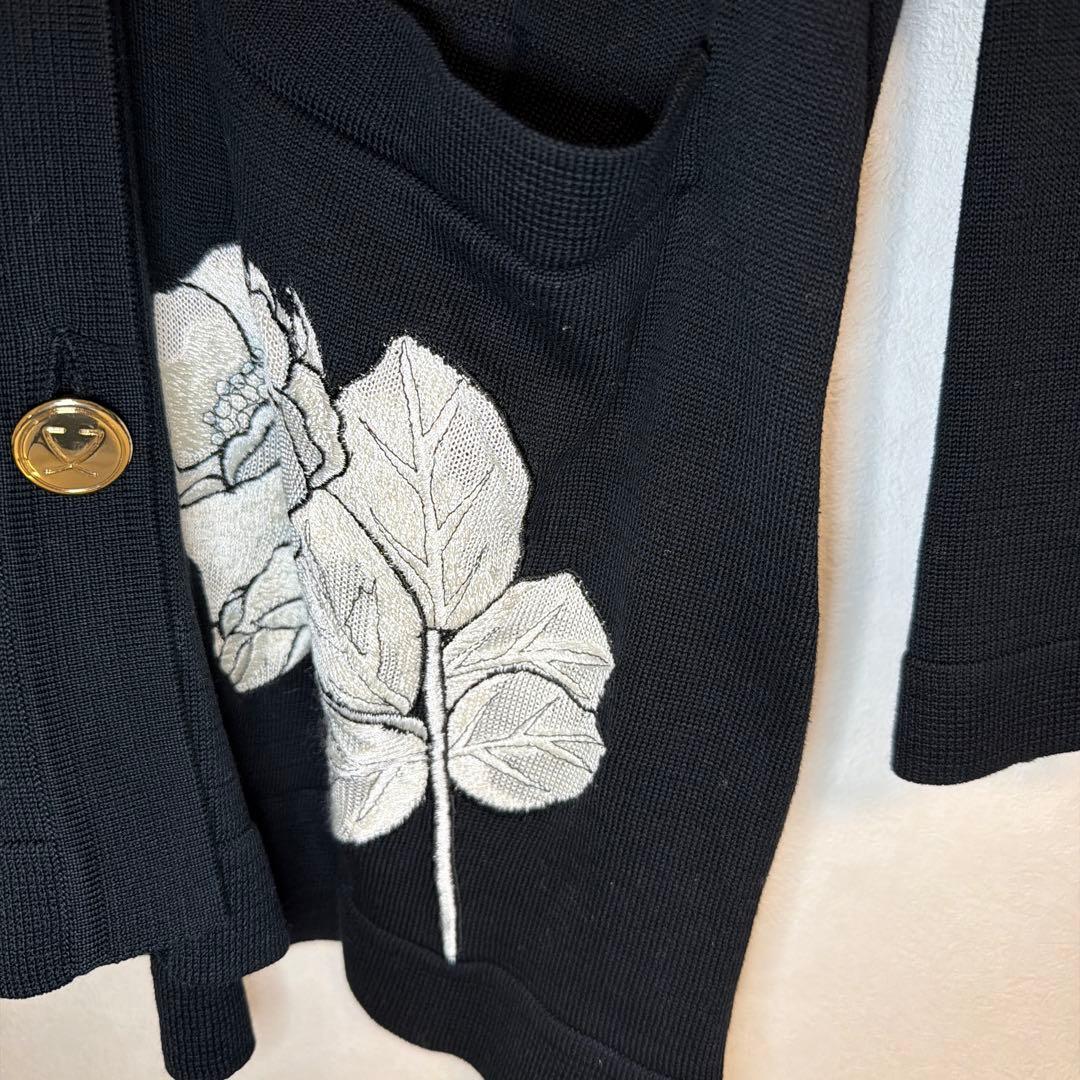 Leonard レオナール 花柄刺繍 カーディガン Mサイズ - メルカリ