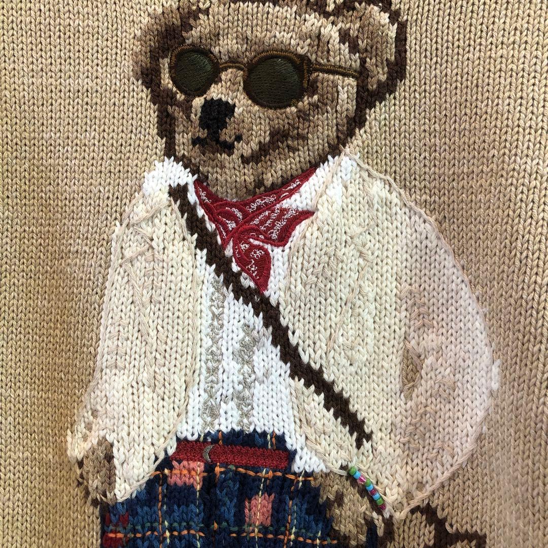 新作 ラルフローレン ポロベア ニットセーター ベージュ - メルカリ