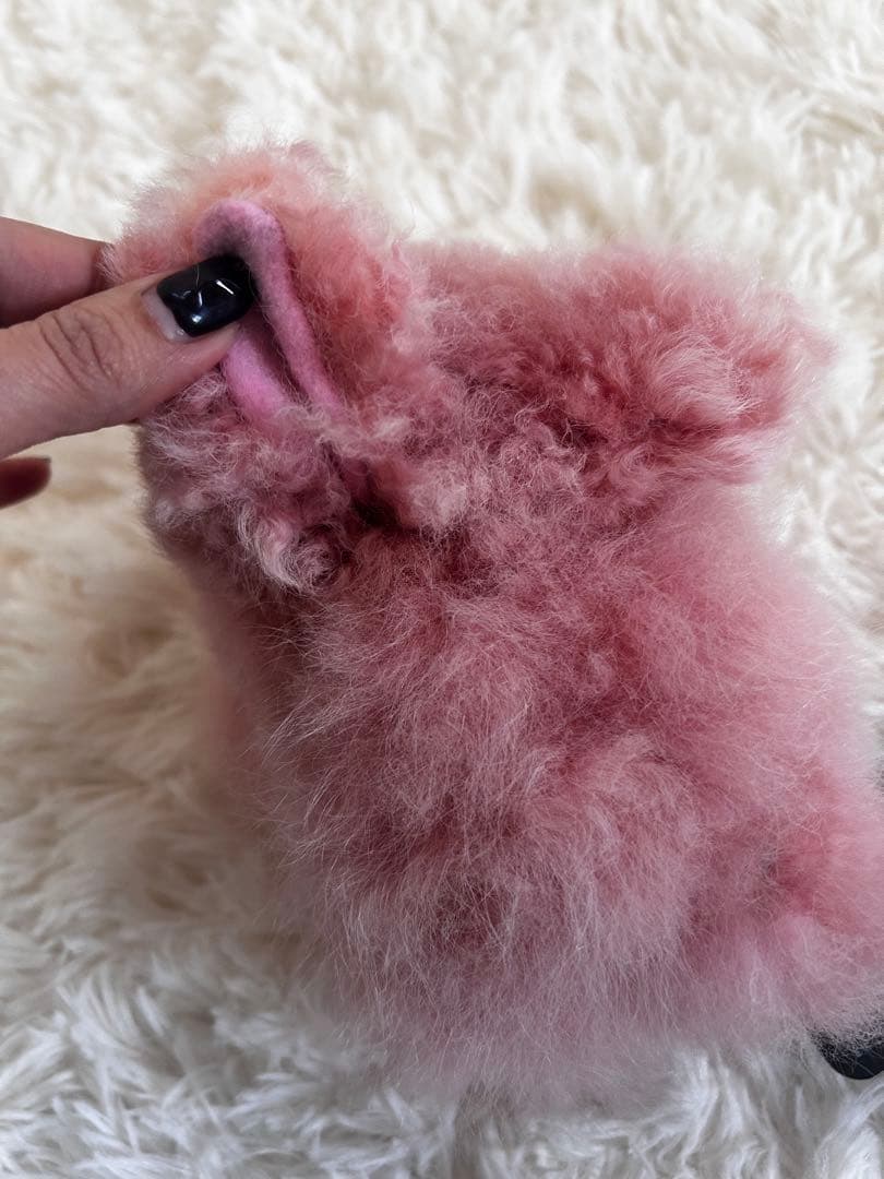 ❣️新商品❣️ベビーアルパカ 100％ ピンク うさぎ ぬいぐるみ