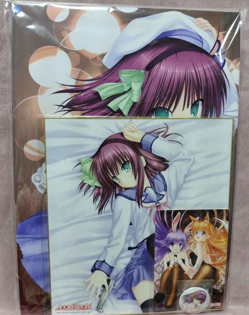 エンジェルビーツセット イラストボード 色紙 ポストカード 缶バッチ