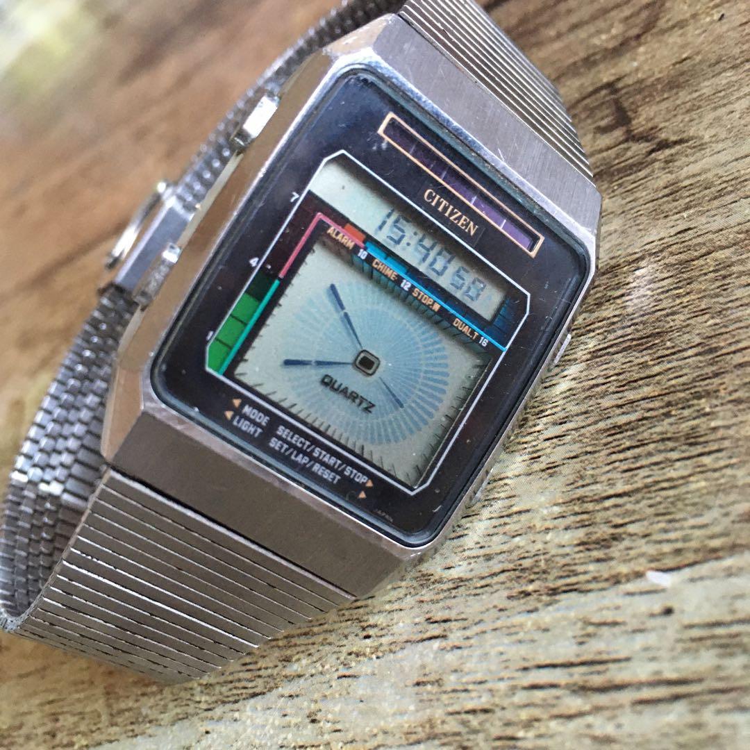 激レア◇中古動品◇9610-084233◇シチズン ソーラーセンサー アナデジ