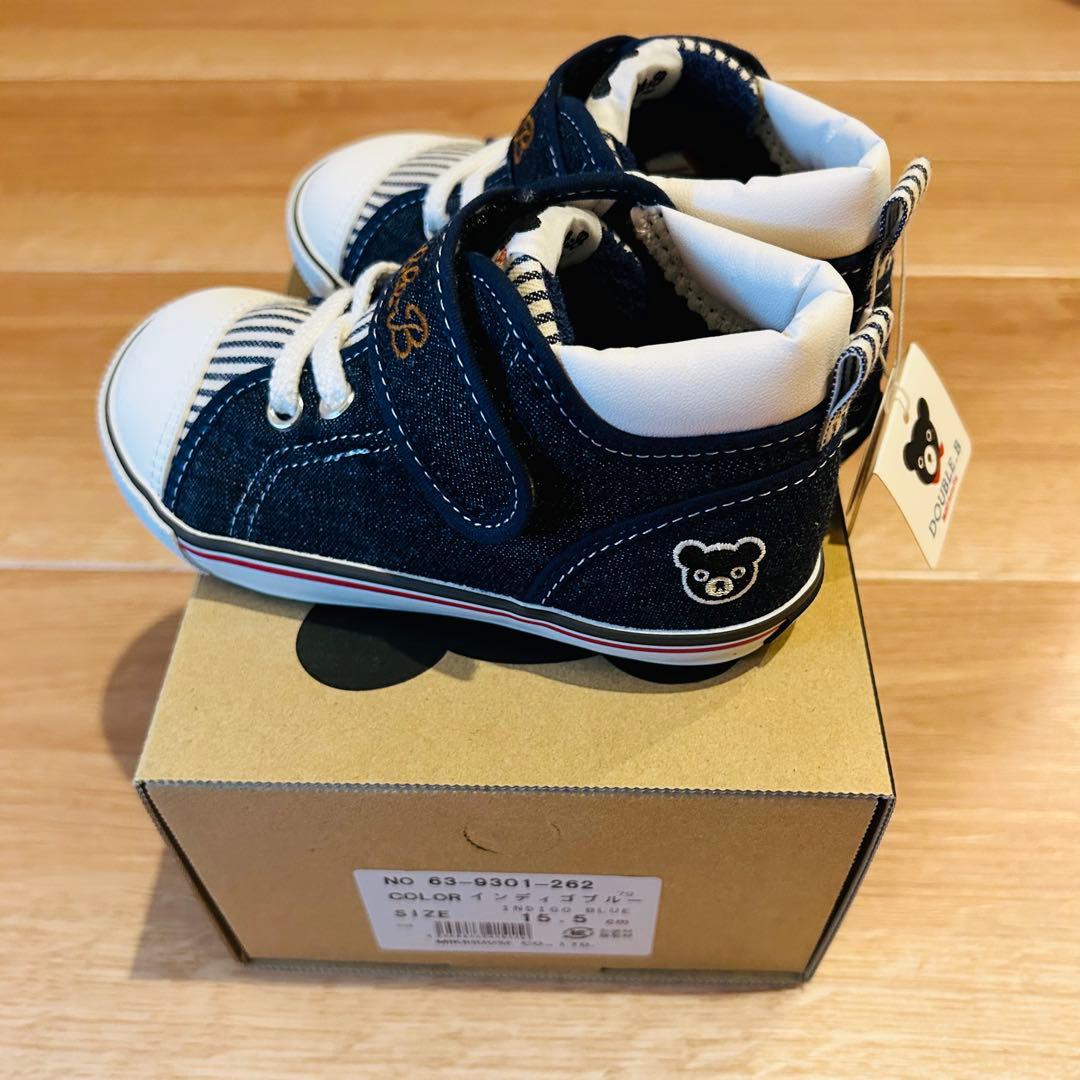 ミキハウス　ダブルビー　スニーカー　靴　15.5cm 日本製