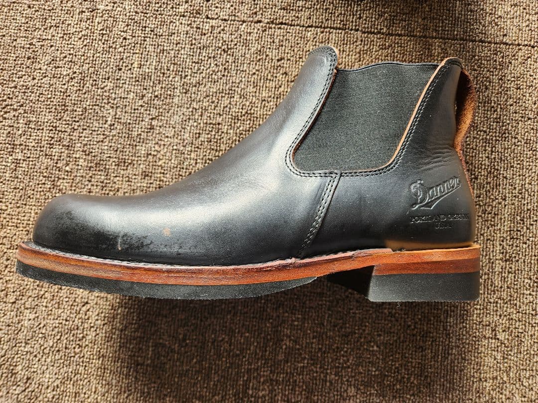 Danner ダナー レザー サイドゴアブーツ Vibramソール USA製 黒