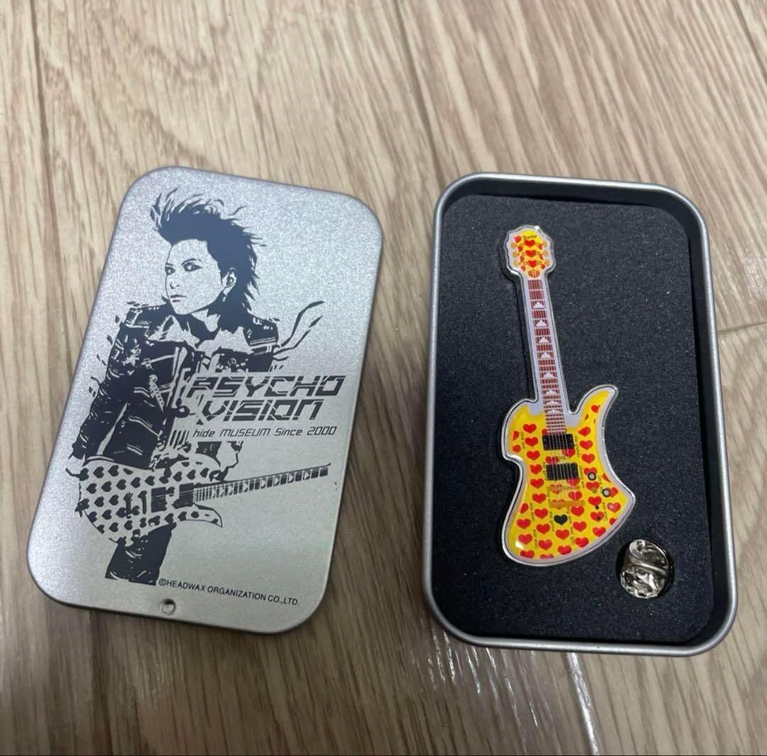 hide PERFECT SINGLE BOX CD DVD ギター型ピンバッジ