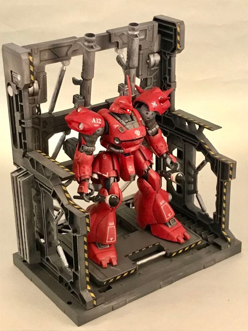 ガンプラ1/144赤いケンプファーHGモノアイLEDマグネット独立点灯