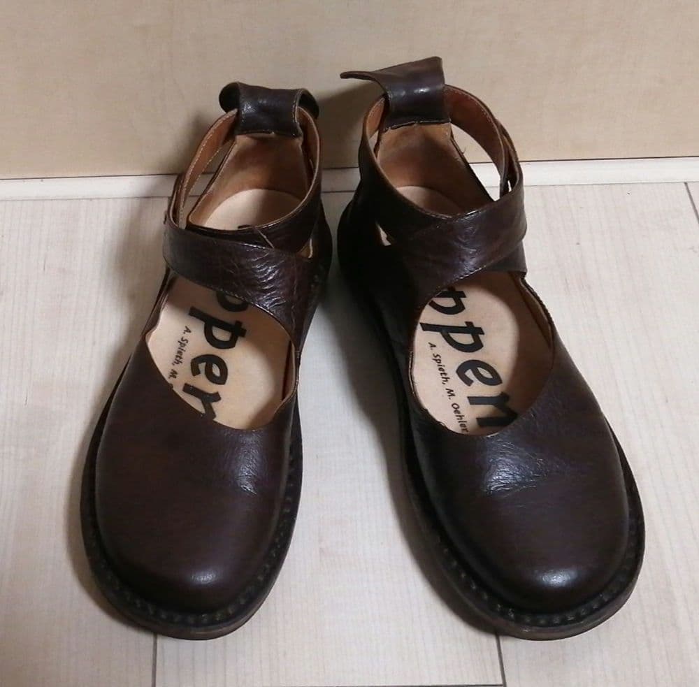 トリッペン　trippen vivienne レザー 37 ダークブラウン YEN-BOX] trippen(トリッペン) YEN(イェン) スリッポン レザーシューズ