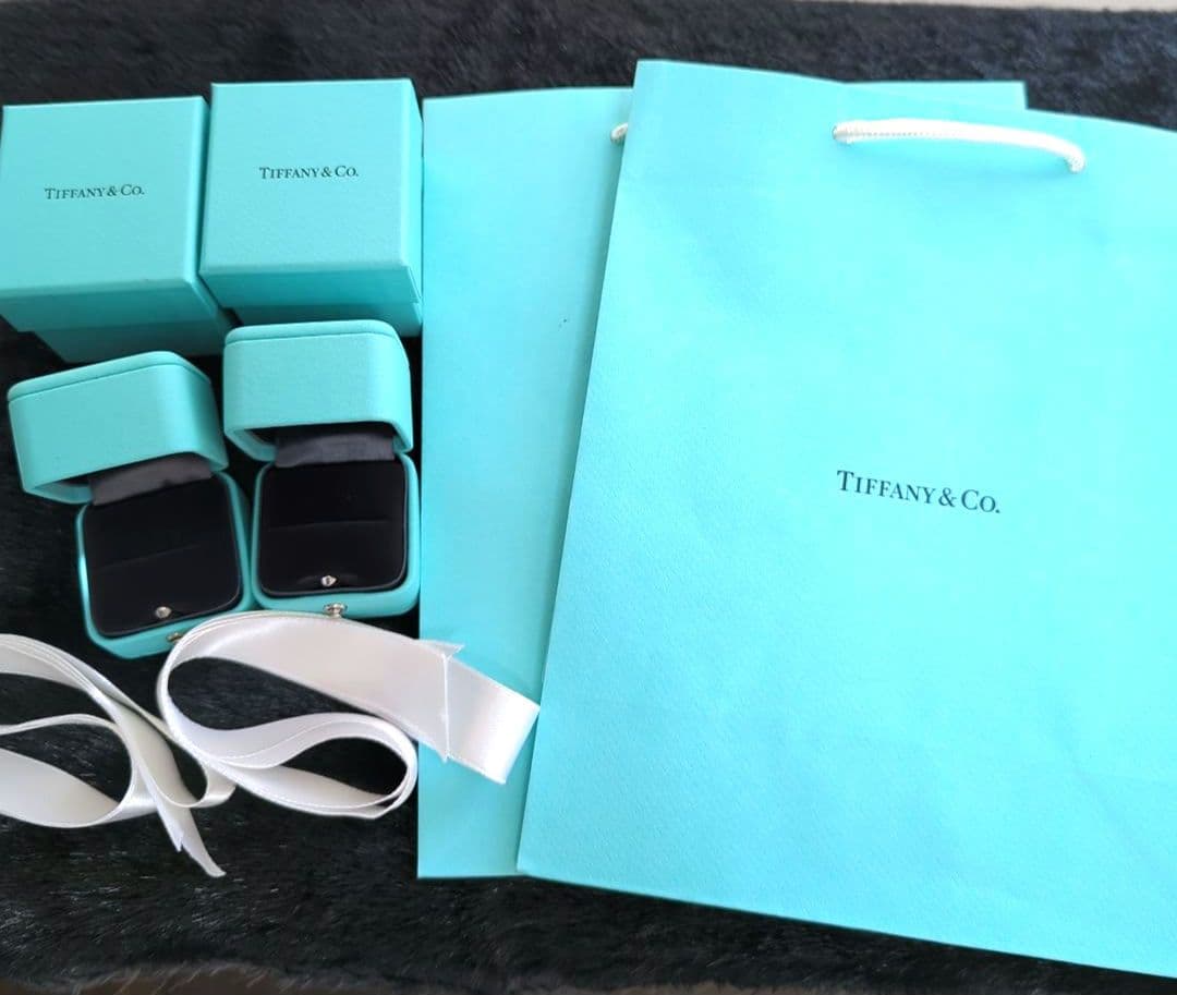 空箱]Tiffany & Co.✧ティファニーリングケース リボン 袋 セット