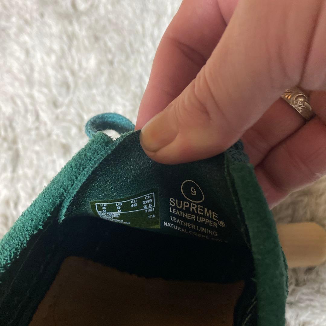 supreme × Clarks モカシン グリーン 26.5cm 最終値下げ