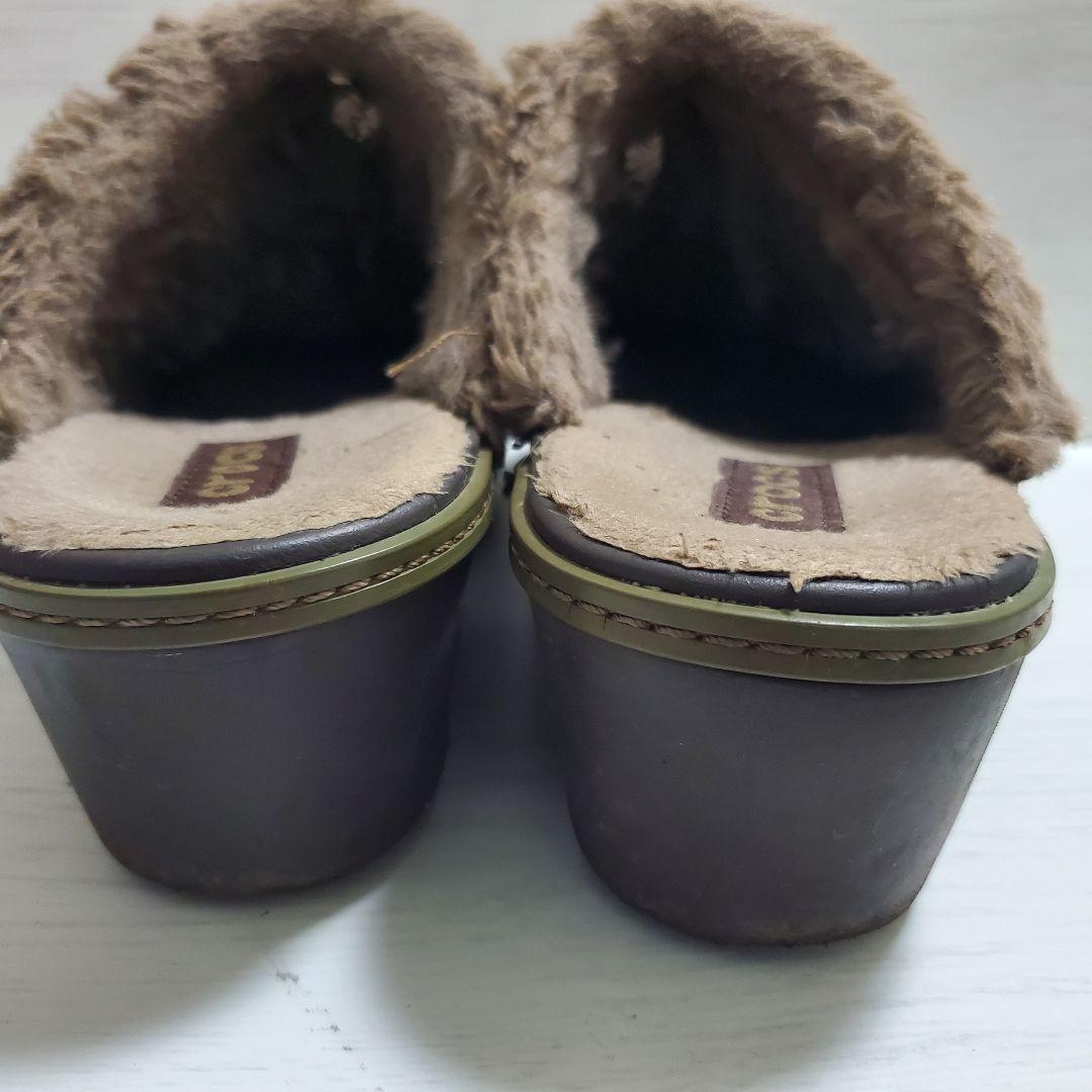 廃盤品◇クロックス crocs コブラー ボア付厚底 サボサンダル 7w