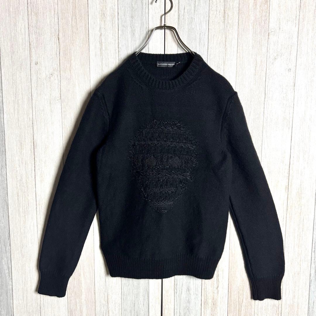 3323【希少】 アレキサンダーマックイーン カシミヤ混 スカルロゴ