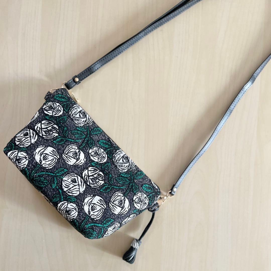 ミナペルホネン rosy navyショルダーバッグMB512-212 ミナペルホネンrosy ネイビー 2Way肩掛けショルダーバッグハンドメイド