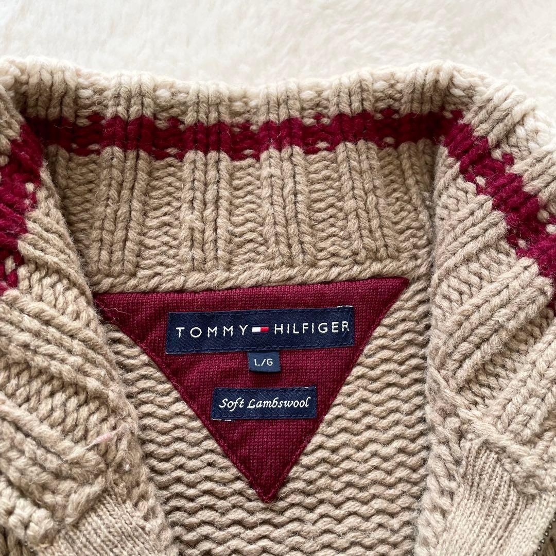 希少】トミーヒルフィガー ネイティブ柄 カウチン ドライバーズニット