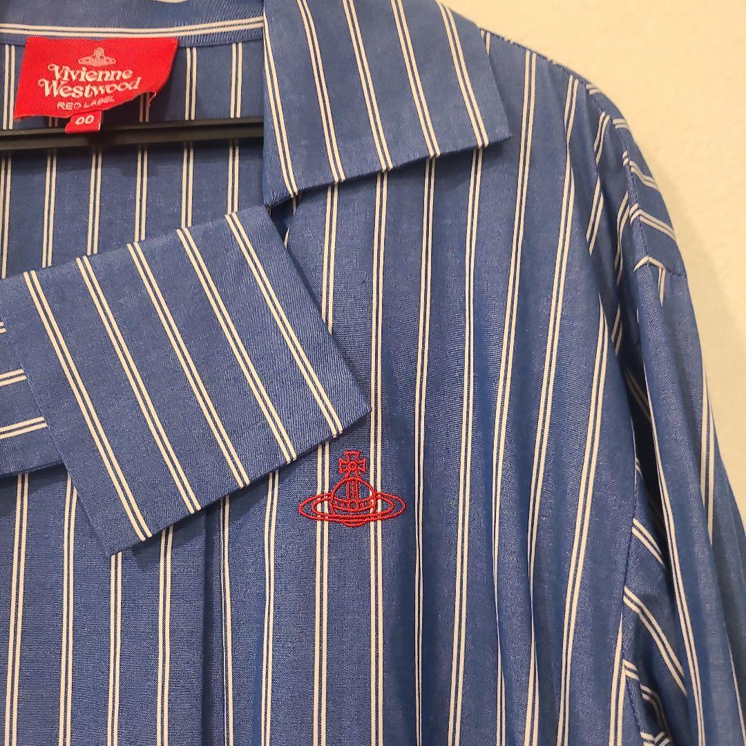 ストライプ シャツワンピース ヴィヴィアンウエストウッド レッド