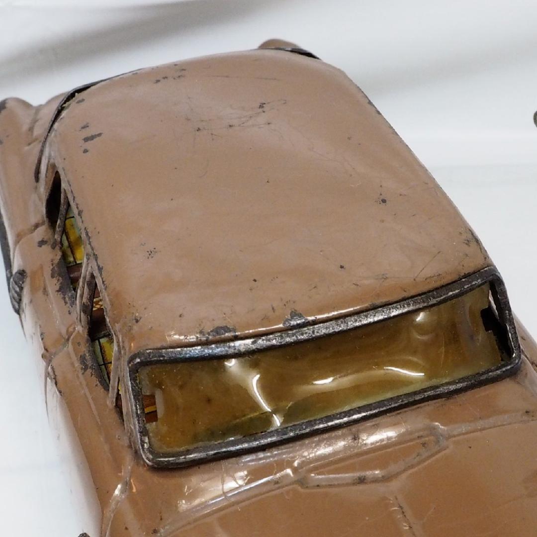萬代屋【初代トヨペット クラウン薄茶】ブリキtin toy car自動車【箱無