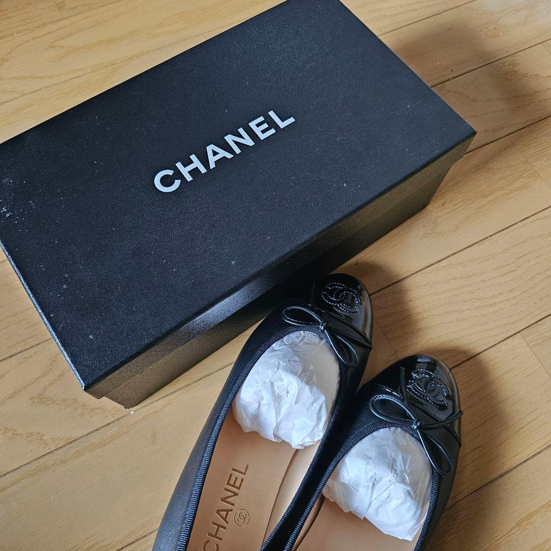 Luise様専用 【新品未使用】CHANEL ブラック フラットシューズ 38
