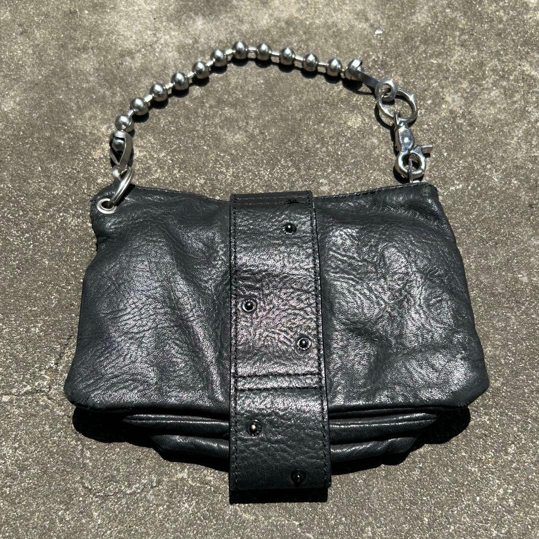 00s archive “DIESEL” studs leather porch