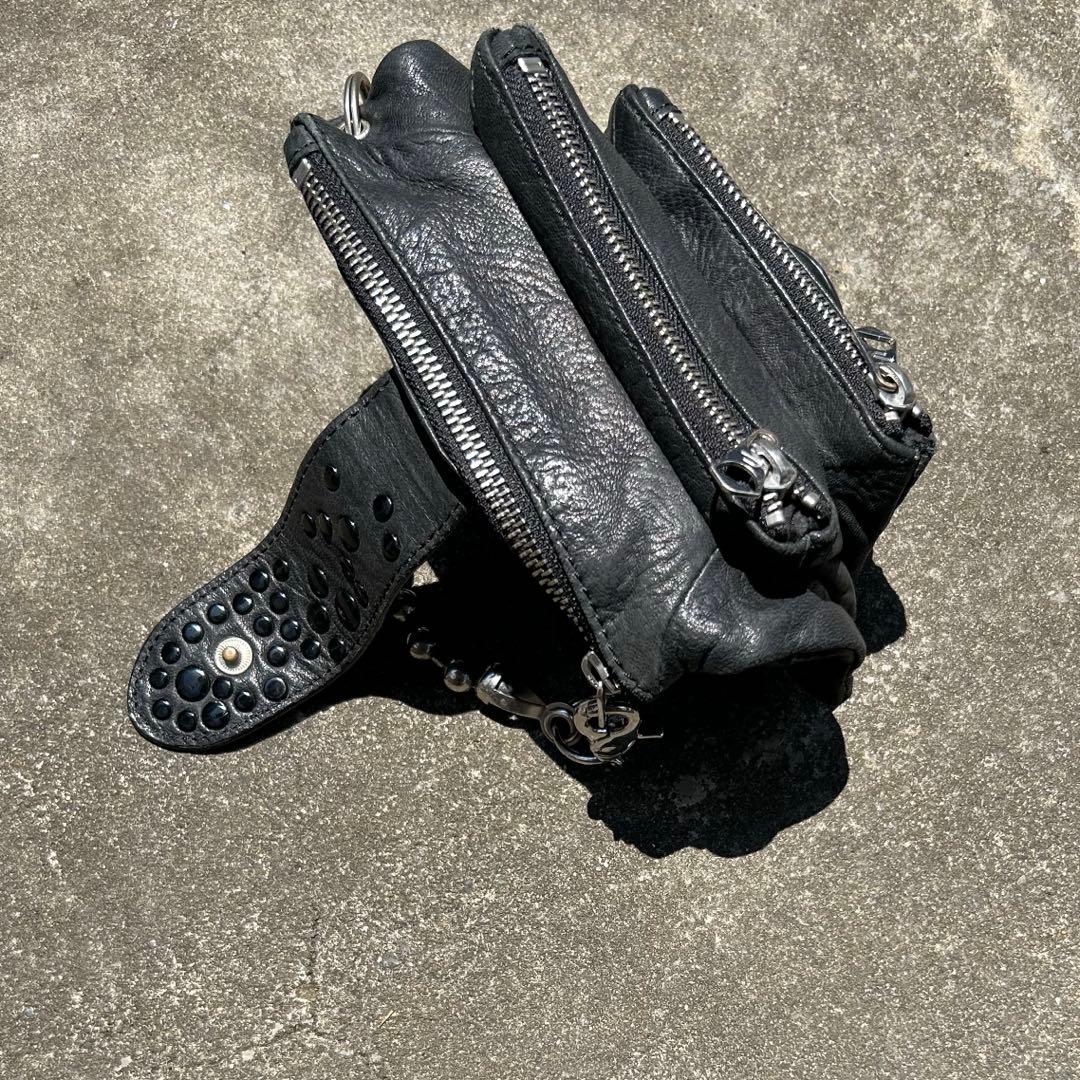 00s archive “DIESEL” studs leather porch