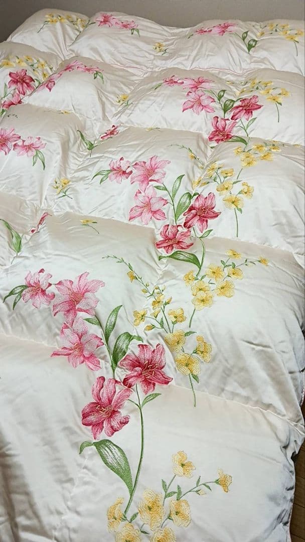 シミ有り 丸八真綿 羽毛掛け布団 ソワリー 羽毛 グース 値引き交渉