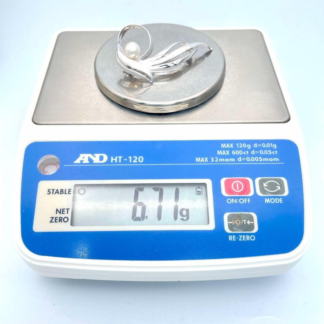 タサキ パール 8.0mm ブローチ セレモニー 卒業式 入学式 シルバー 箱