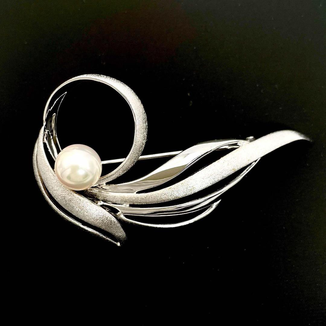 タサキ パール 8.0mm ブローチ セレモニー 卒業式 入学式 シルバー 箱