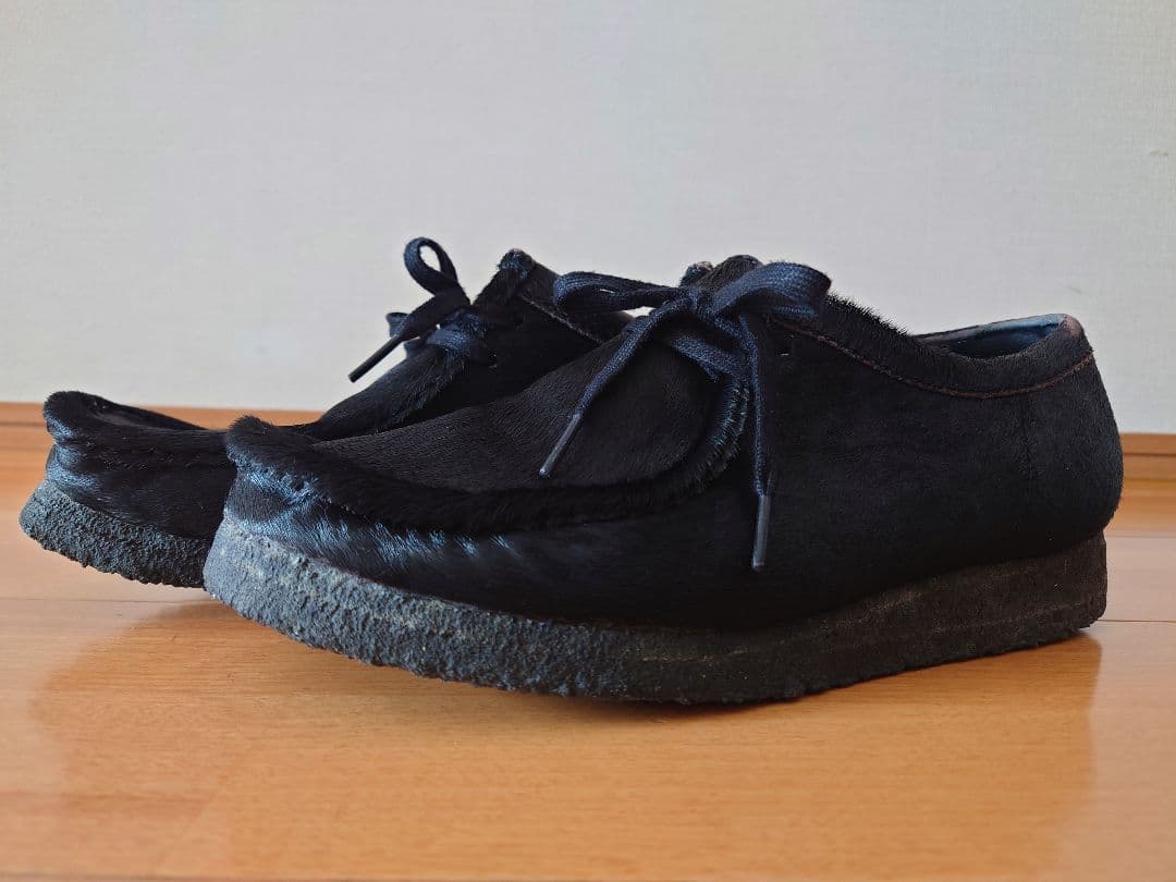 Clalrks Wallabee Hair On black クラークス - メルカリ