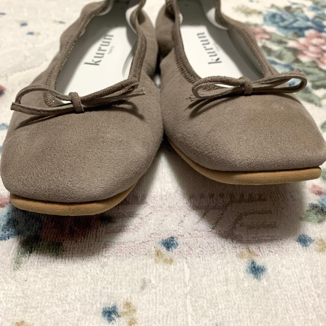 美品★クルントウキョウ★ウォータープルーフスエード(トープ)24.0cm ジゼル