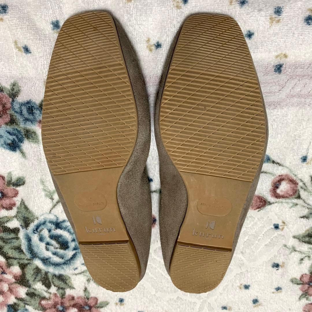 美品★クルントウキョウ★ウォータープルーフスエード(トープ)24.0cm ジゼル