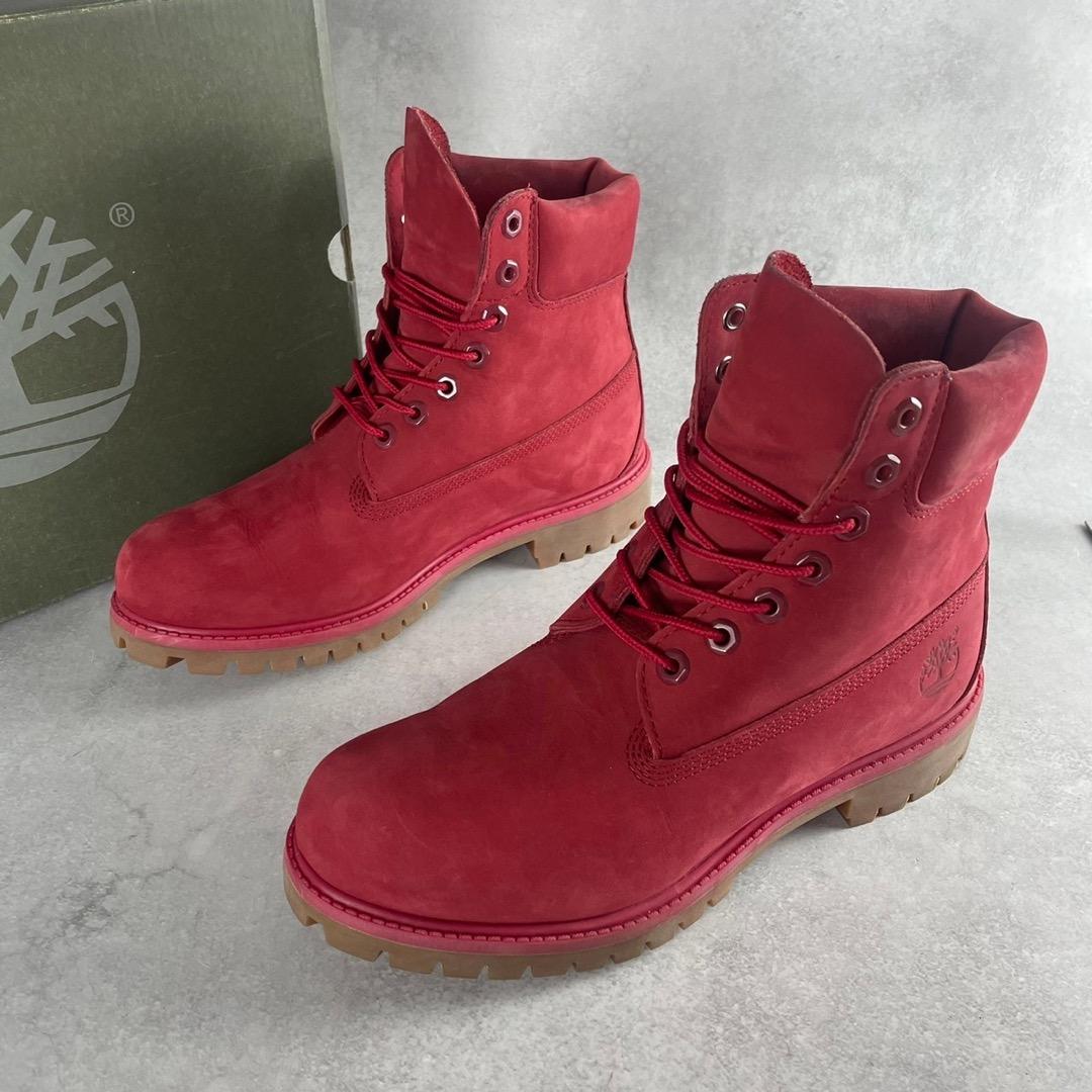レア・廃盤☆ 美品 Timberland ティンバーランド 6ブーツ レッド 赤