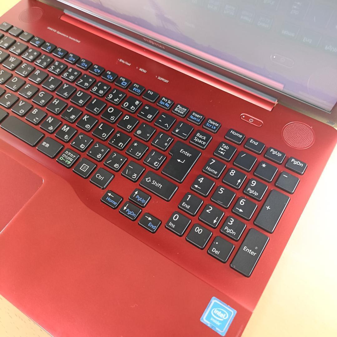 ノートパソコン Windows11 SSD 256GB Webカメラ 富士通 赤 - メルカリ