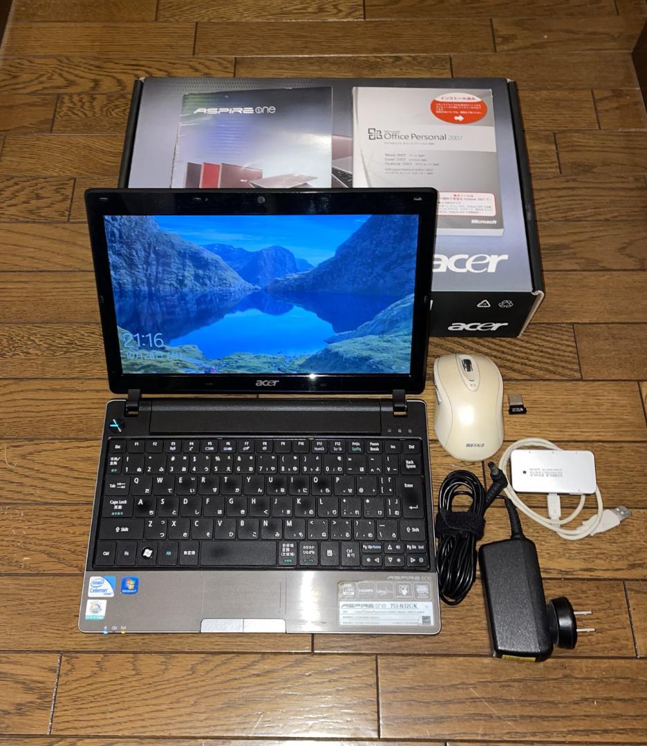 ACER Aspire One ノートパソコン753－N32C/K 中古