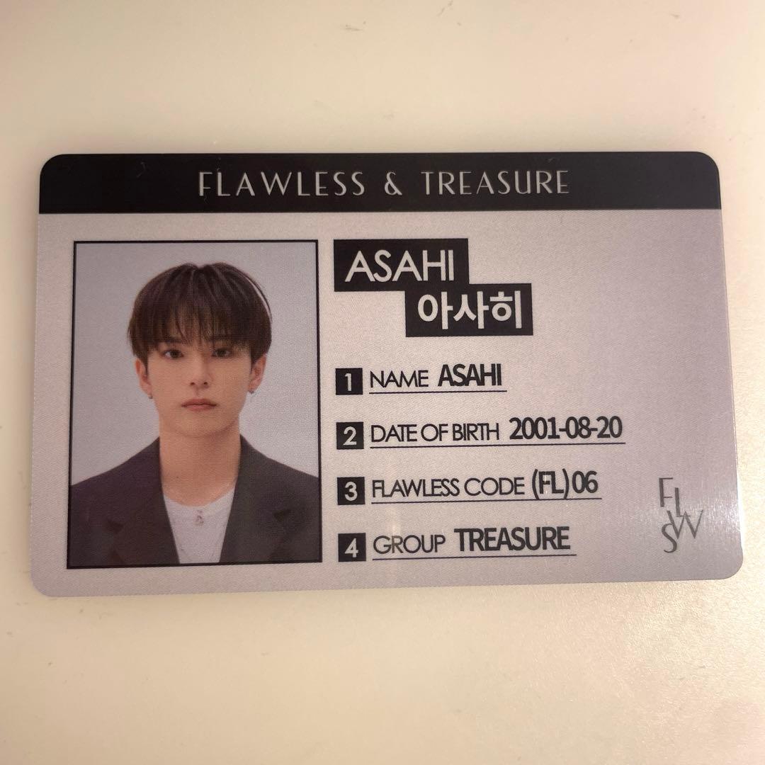 TREASURE flawless トレカ ID アサヒ - メルカリ