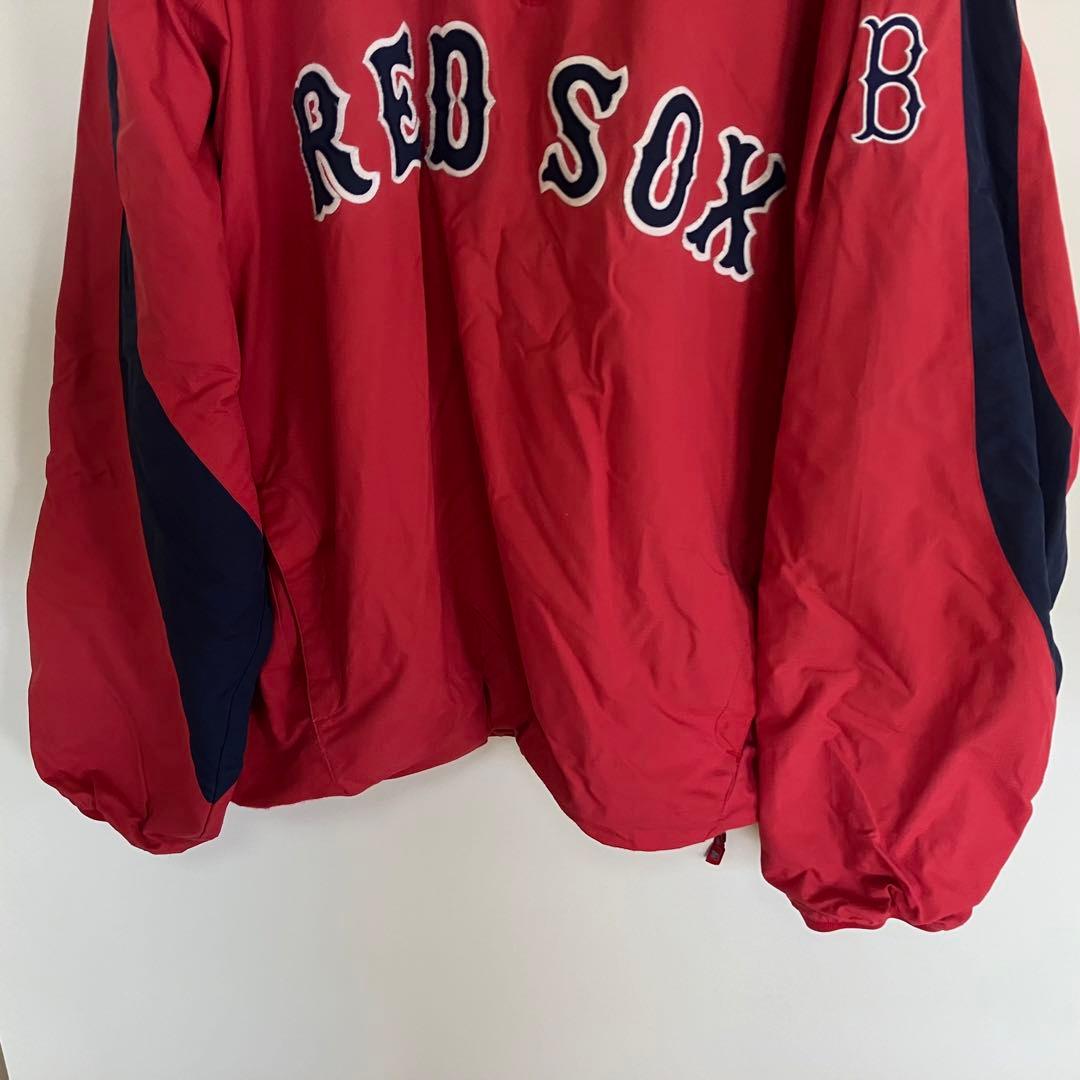 Majestic MLB ボストンレッドソックス プルオーバーナイロンジャケット