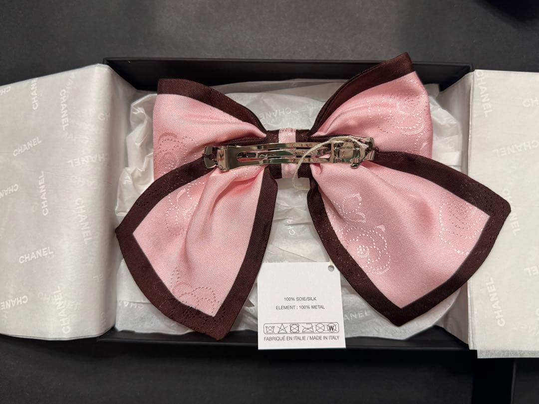 CHANEL シャネル バレッタ ヘアバレッタ ピンク リボン 新品 未使用