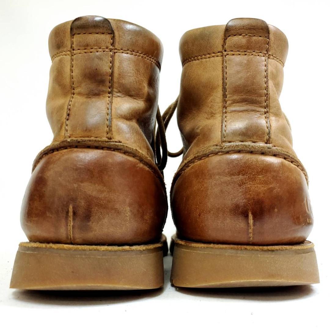 アグ　激レア　オールレザー　レースアップブーツ　27.5cm　ブラウン