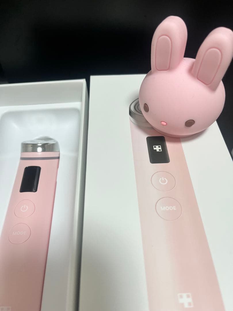 美品メディキューブ AGE-Rブースタープロ 美顔器 うさぎキャップ付き