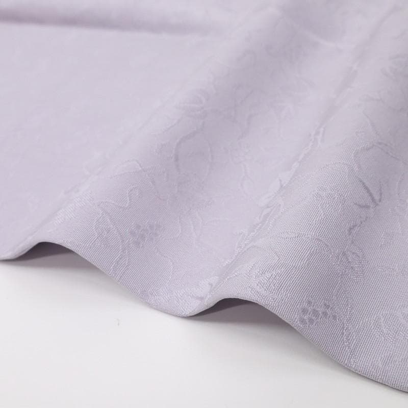 《長尺■色無地■牡丹鼠色◆細やか葡萄唐草地模様◆背紋有■袷正絹着物◆IP1-2》