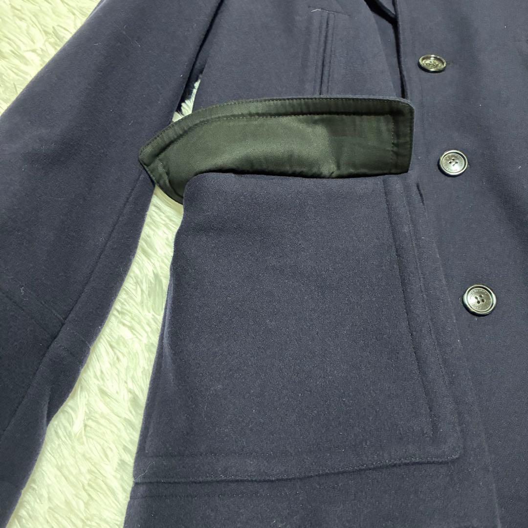 バーバリーブリッド ピーコート ノバチェック ネイビー Lサイズ 三陽