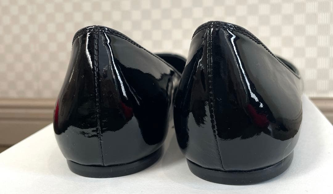 値下げ【新品未使用】PIPPICHIC ブラック フラットシューズ　22.5cm