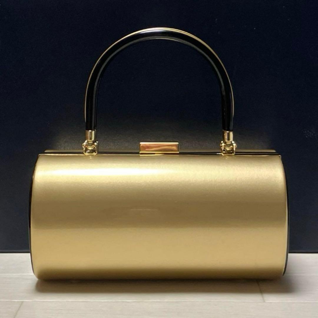 《美品》草履バッグセット　ゴールド　ブラック
